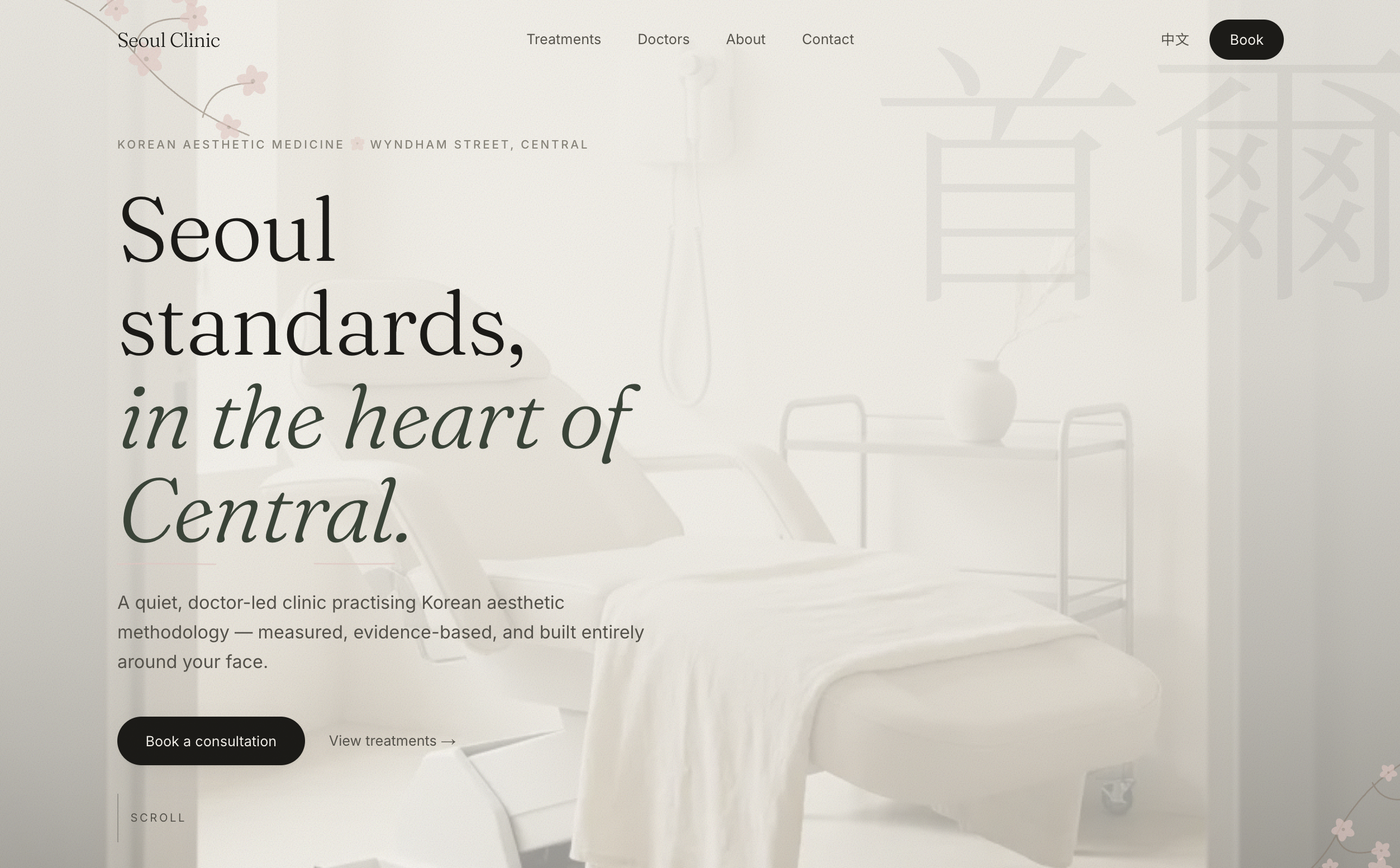 Seoul Clinic website, a Korean aesthetic medicine clinic on Wyndham Street, Central, Hong Kong